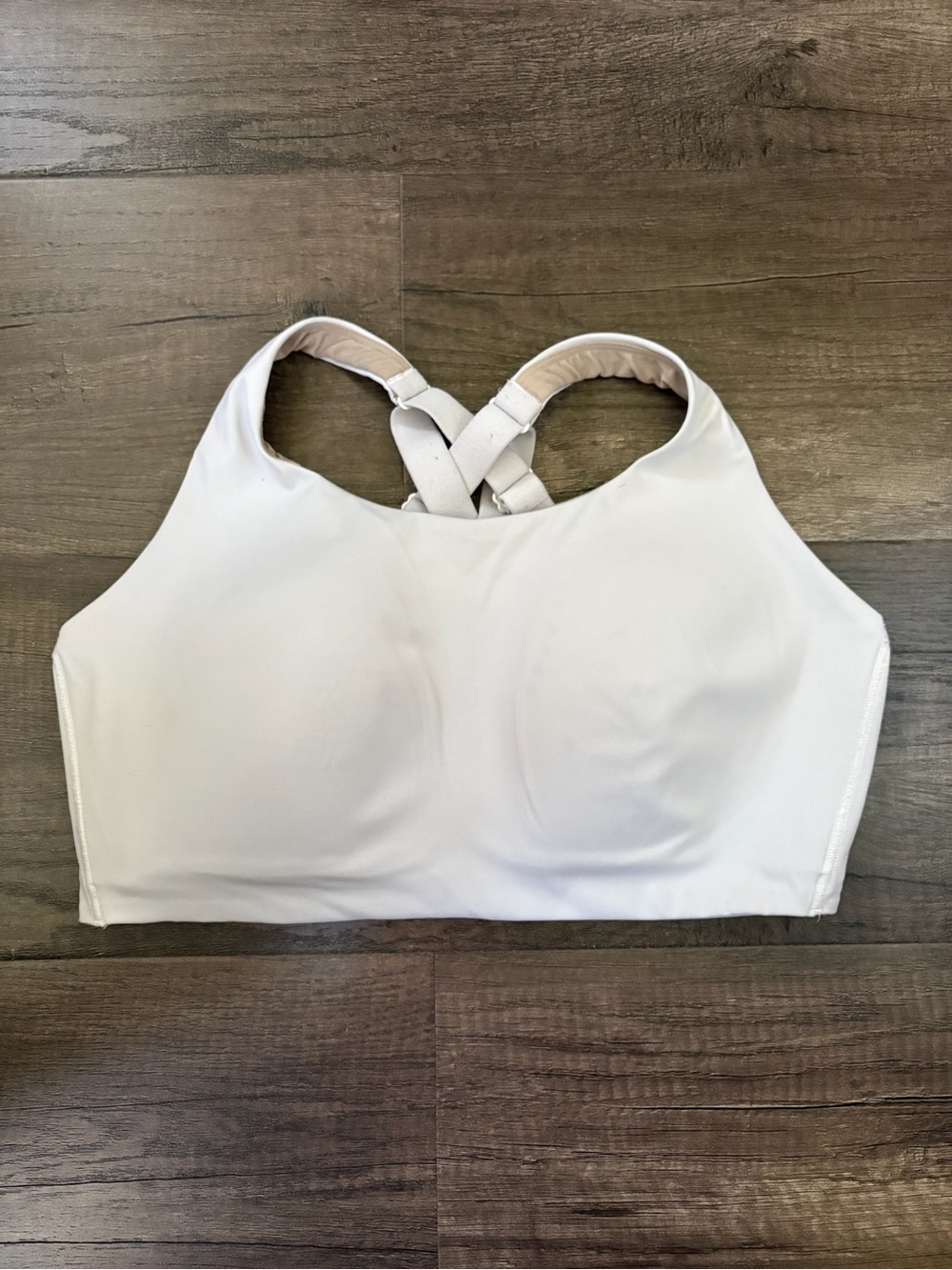 Lululemon High Support Adjustable Crossback Sports Bra White 36DD - Picture 4 of 5